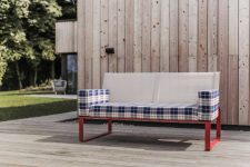 Canapé design tissu accoudoirs outdoor MOÏTA
