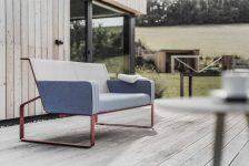 Canapé design tissu accoudoirs outdoor MOÏTA
