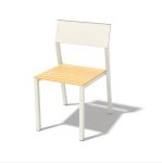 Chaise HPL et assise bois OTA