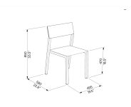 Chaise HPL résistant extérieur OLMICCIA