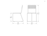 Chaise acier bois extérieur TARRANO