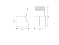Chaise acier bois outdoor TALLONE