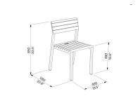 Chaise bois outdoor PARTINELLO