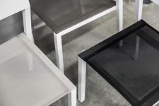 Chaise dossier HPL assise tissu PERI