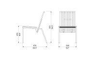Chaise extérieur en bois résistant CAURO