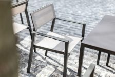 Chaise extérieur tissu et accoudoirs POGGIOLO