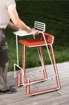 Chaise haute de bar tout acier outdoor TRALONCA