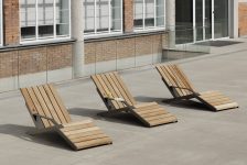 Chaise longue en bois ANGON
