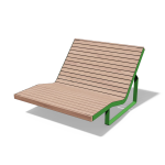 Chaise longue large bois BISCAROSSE
