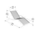 Chaise longue tout acier avec accoudoir gauche LA FORCLAZ (2)
