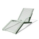 Chaise longue tout acier avec accoudoir gauche LA FORCLAZ