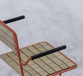 Chaise robinier avec accoudoirs TOX