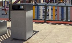 Corbeille béton contemporaine 120 litres ISIGNY