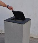 Corbeille béton contemporaine 120 litres ISIGNY