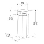 Corbeille de propreté acier avec couvercle 38L MONTVERNIER plan