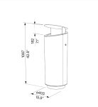 Corbeille de propreté arrondie avec couvercle anti-pluies 75L SOULLANS (2)