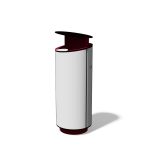 Corbeille de propreté arrondies avec couvercle et cendrier 45L LONGÈVES