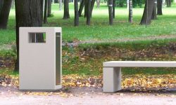 Corbeille de propreté béton robuste 65L AGY