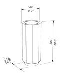 Corbeille de propreté bois 38L FRONTENEX plan