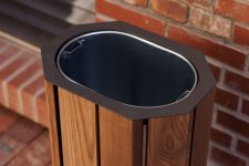 Corbeille de propreté en bois simple 61L MONTAGNY
