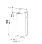 Corbeille de propreté grand format 75L avec couvercle anti-intempéries et cendrier CHASNAIS (2)