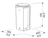 Corbeille de propreté simple 30L ou 50L MINERVE plan