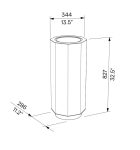 Corbeille de propreté simple acier 38 litres COGNIN plan