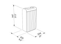 Corbeille de propreté simple en bois 60L BOSDARROS plan