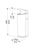 Corbeille de propreté sur pied 45L avec cendrier GIVRAND (2)