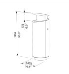 Corbeille de propreté tout acier 45L couvercle de protection CHALLANS (2)