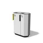 Corbeille de tri double flux acier HAUTELUCE