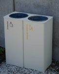 Corbeille de tri simple tout acier 2x38L VILLETELLE (6)