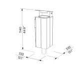 Corbeille en bois 38L avec couvercle et cendrier OUPIA plan sceller