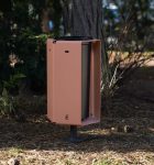 Corbeille esthétique acier sur pied 30L BALARUC (3)