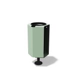 Corbeille esthétique acier sur pied 30L BALARUC (5)
