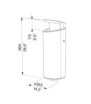 Corbeille sur pied arrondie avec couvercle incliné 45L AVRILLÉ (5)
