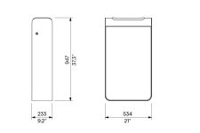 Corbeille tout acier simple 60L ETCHARRY plan