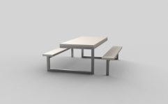 Ensemble table pique-nique béton UHPC AUTIGNY