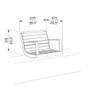 Fauteuil avec accoudoirs à fixer sur muret CENON (5)