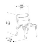 Fauteuil bois économique BEAUCAIRE plan