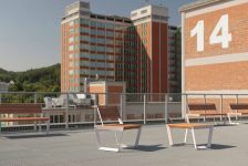 Fauteuil bois en fonte d'aluminium LES GET.