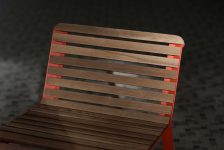 Fauteuil bois et fonte aluminium MIMIZAN.