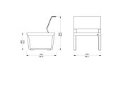 Fauteuil bois et tissu outdoor BALOGNA
