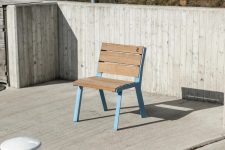 Fauteuil bois lames larges LIRAC.
