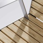 Fauteuil bois pivotant avec accoudoirs HULDA