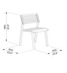 Fauteuil dossier acier et assise bois MONTAGNAC (2)