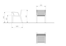Fauteuil robuste tout acier HULDA