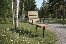 Fauteuil urbain avec dossier haut DAGNY