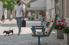 Fauteuil urbain avec dossier haut DAGNY
