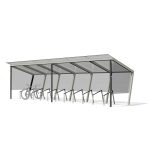 Grand abri vélos L8280mm en verre VICQ